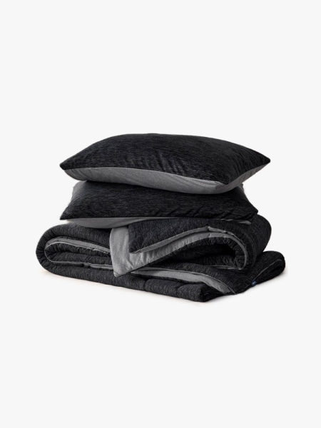 Bedsure Queen Comforter Set in branded components on a light gray background